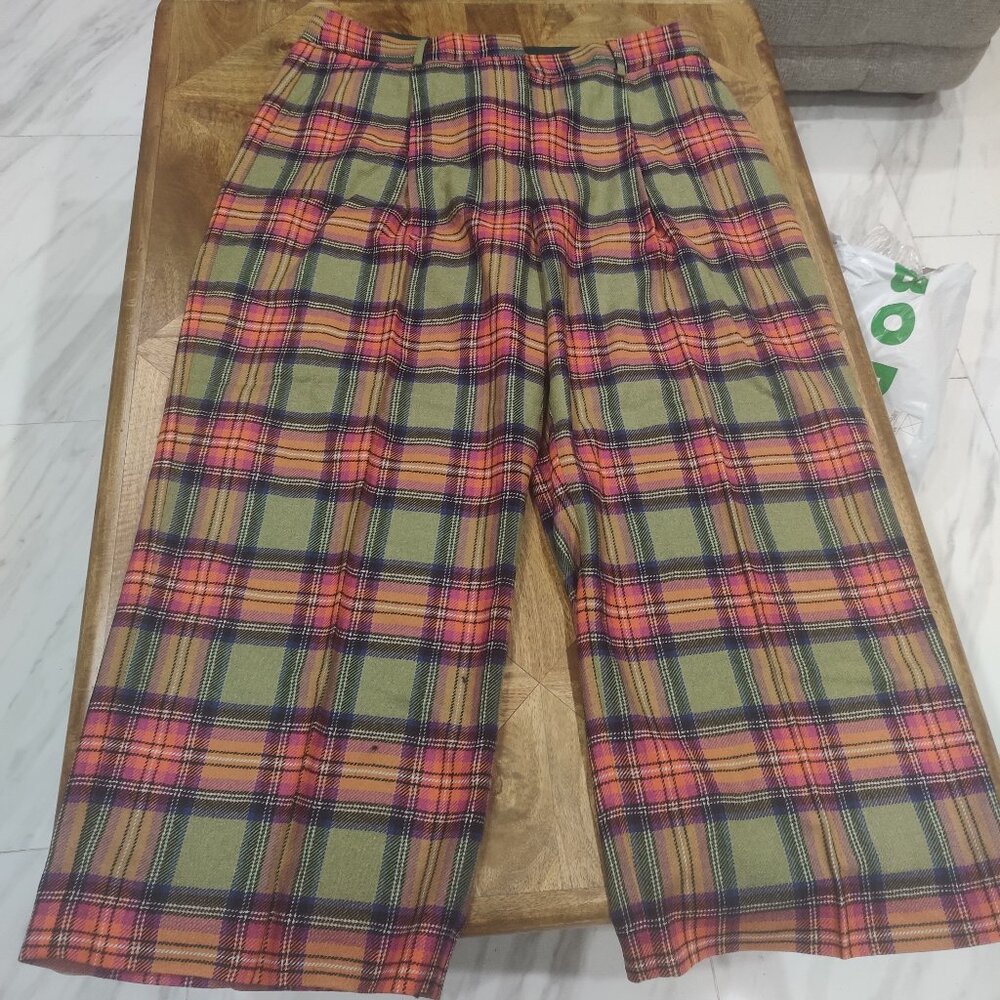 Boden wool plaid pants size 20/22 UK New (fits US 18) $249.00